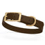 BioThane Waterproof Dog Collar - XS: L 12"-15" x W 5/8" - Black OR Brass Hardware Dark Chocolate Brown L 12"-15" x W 5 8" Brass Dog Collars Dogline