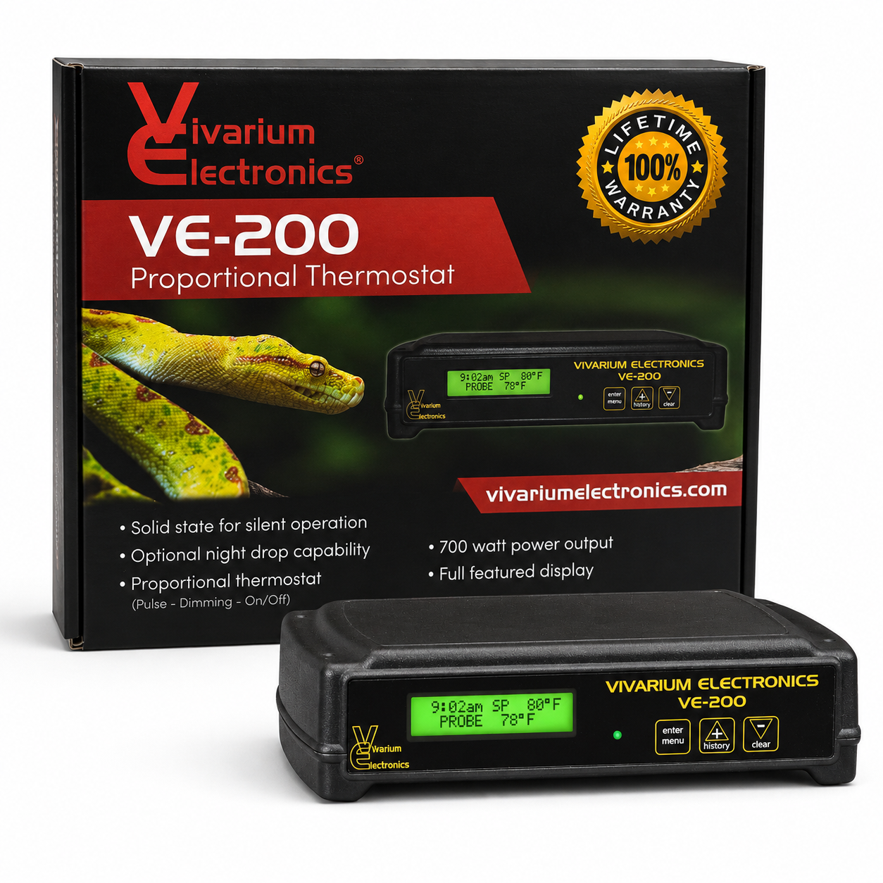Vivarium Electronics Thermostats VE-200 Thermostat ReptiChip LLC