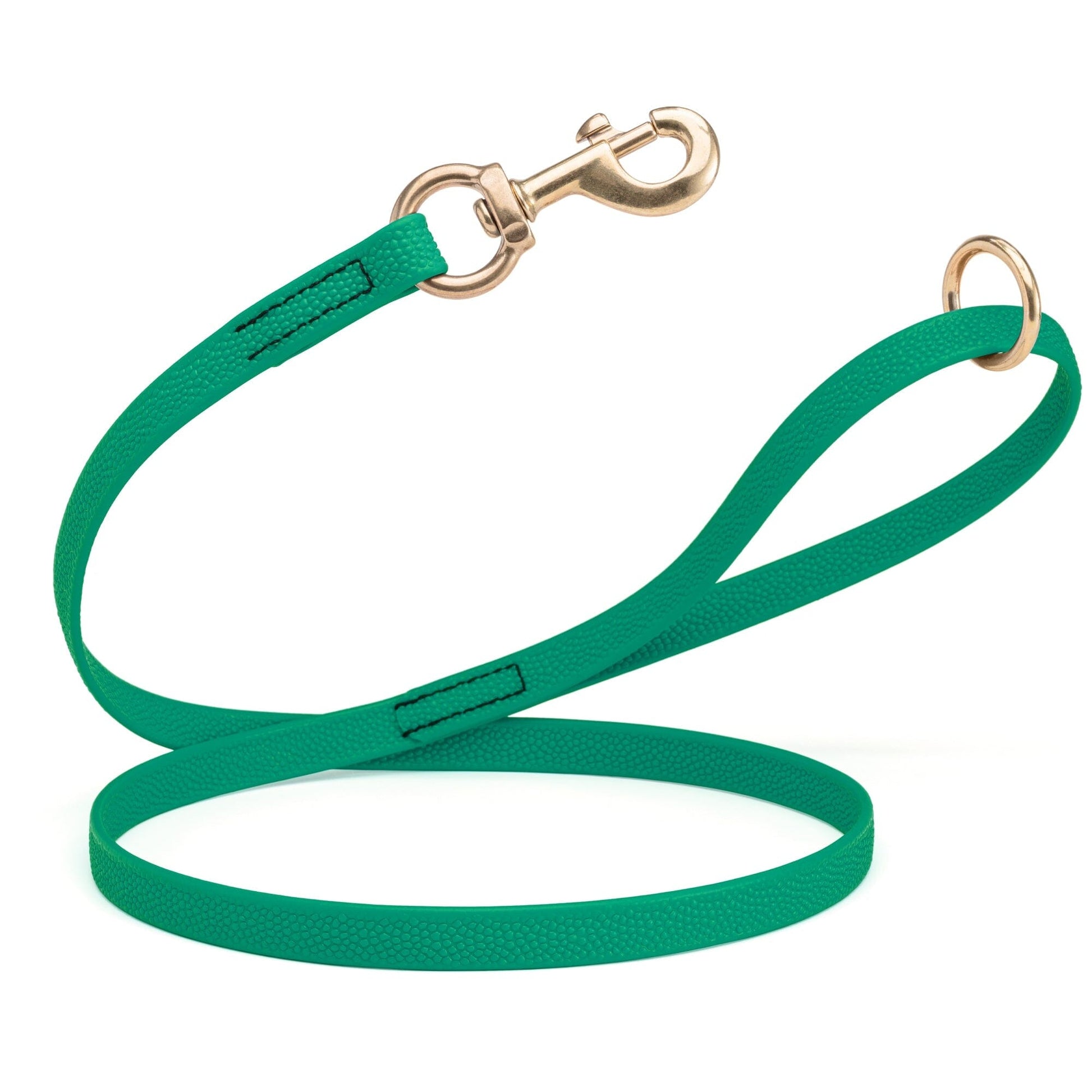 Viper Pebble Emboss BioThane Dog Leash with Solid Brass Hardware 4' Teal Leashes, Biothane Dog Leads Dogline