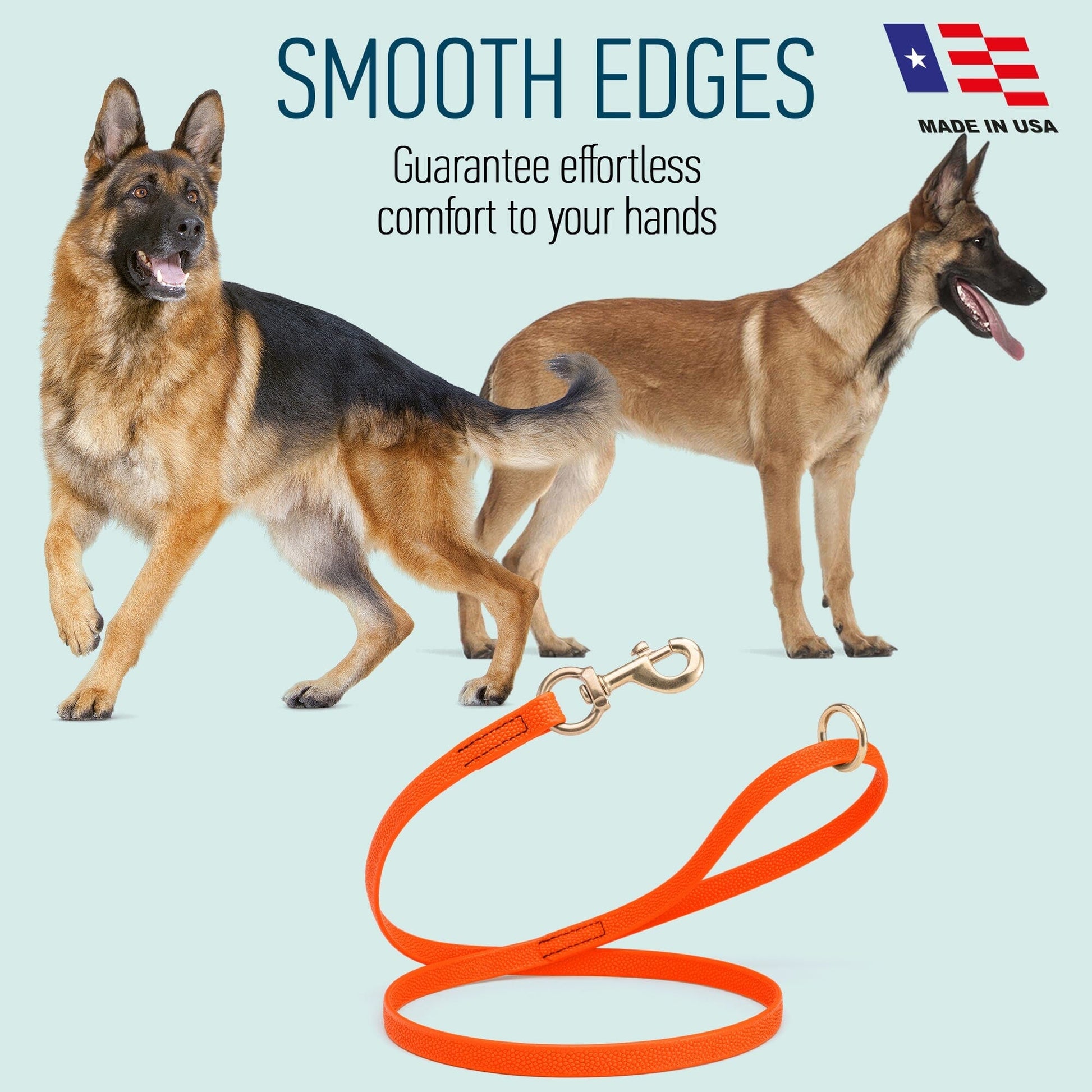 Viper Pebble Emboss BioThane Dog Leash with Solid Brass Hardware Leashes, Biothane Dog Leads Dogline
