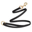 Viper Pebble Emboss BioThane Dog Leash with Solid Brass Hardware Black Dog Leashes Dogline