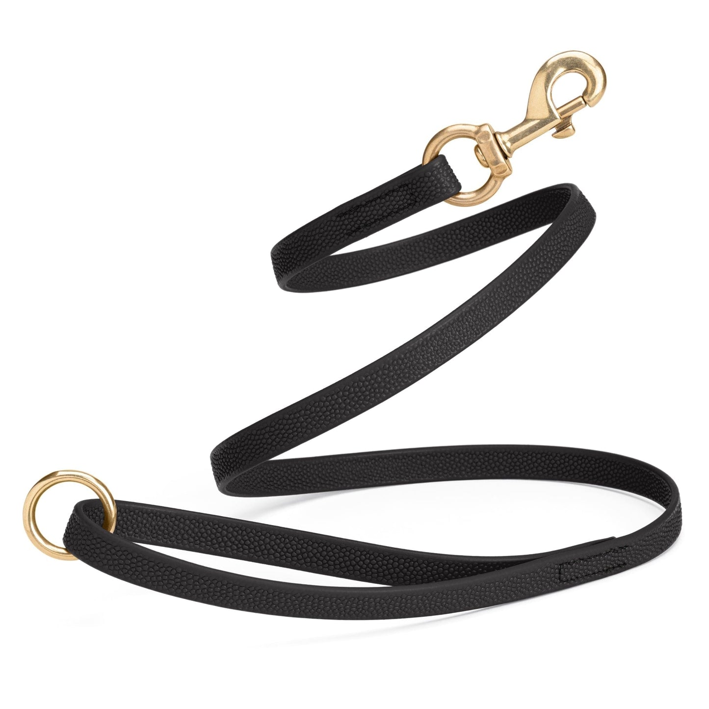 Viper Pebble Emboss BioThane Dog Leash with Solid Brass Hardware Black Leashes, Biothane Dog Leads Dogline