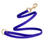 Viper Pebble Emboss BioThane Dog Leash with Solid Brass Hardware Blueberry Royal Dog Leashes Dogline