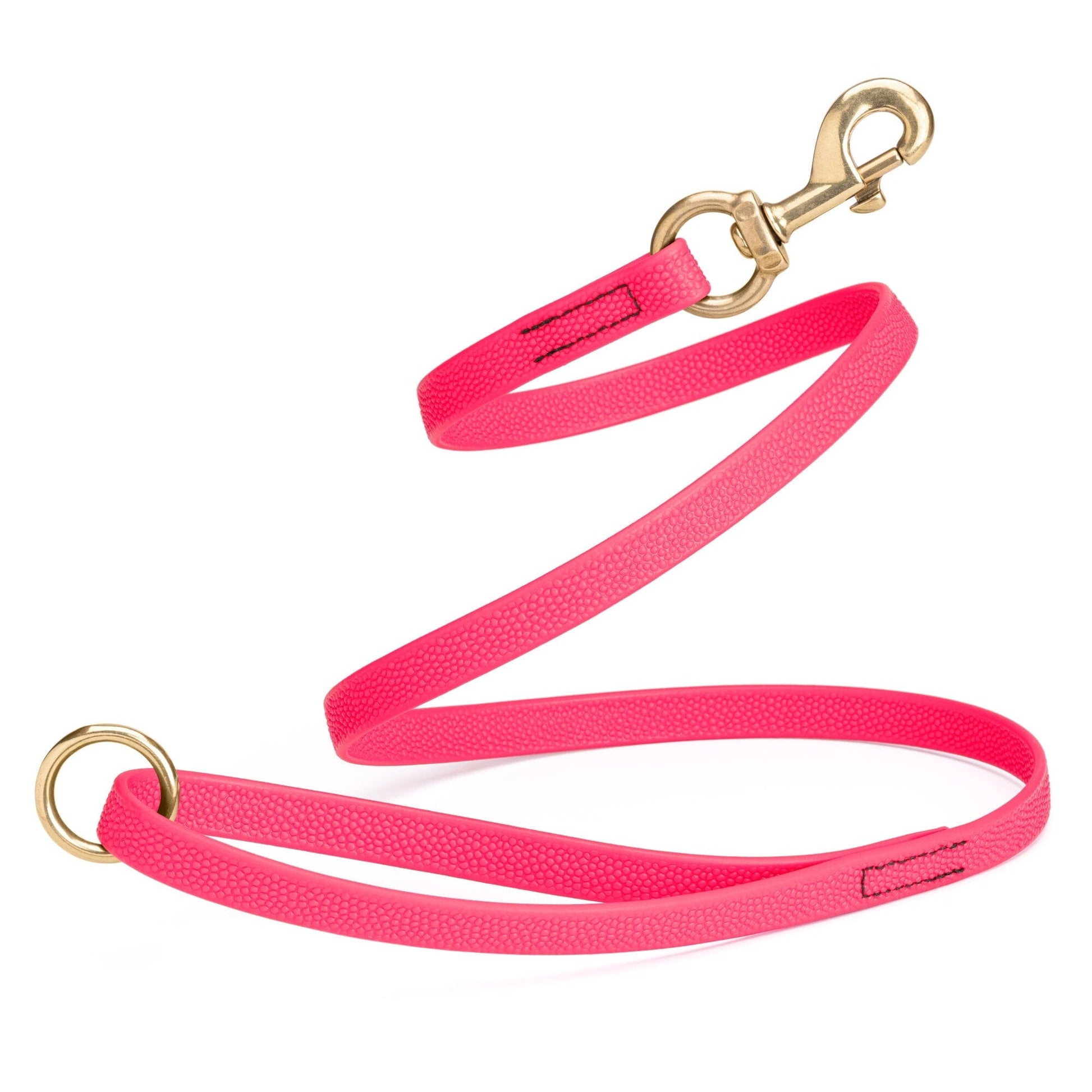 Viper Pebble Emboss BioThane Dog Leash with Solid Brass Hardware Hot Pink Leashes, Biothane Dog Leads Dogline