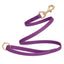 Viper Pebble Emboss BioThane Dog Leash with Solid Brass Hardware Grape Dog Leashes Dogline