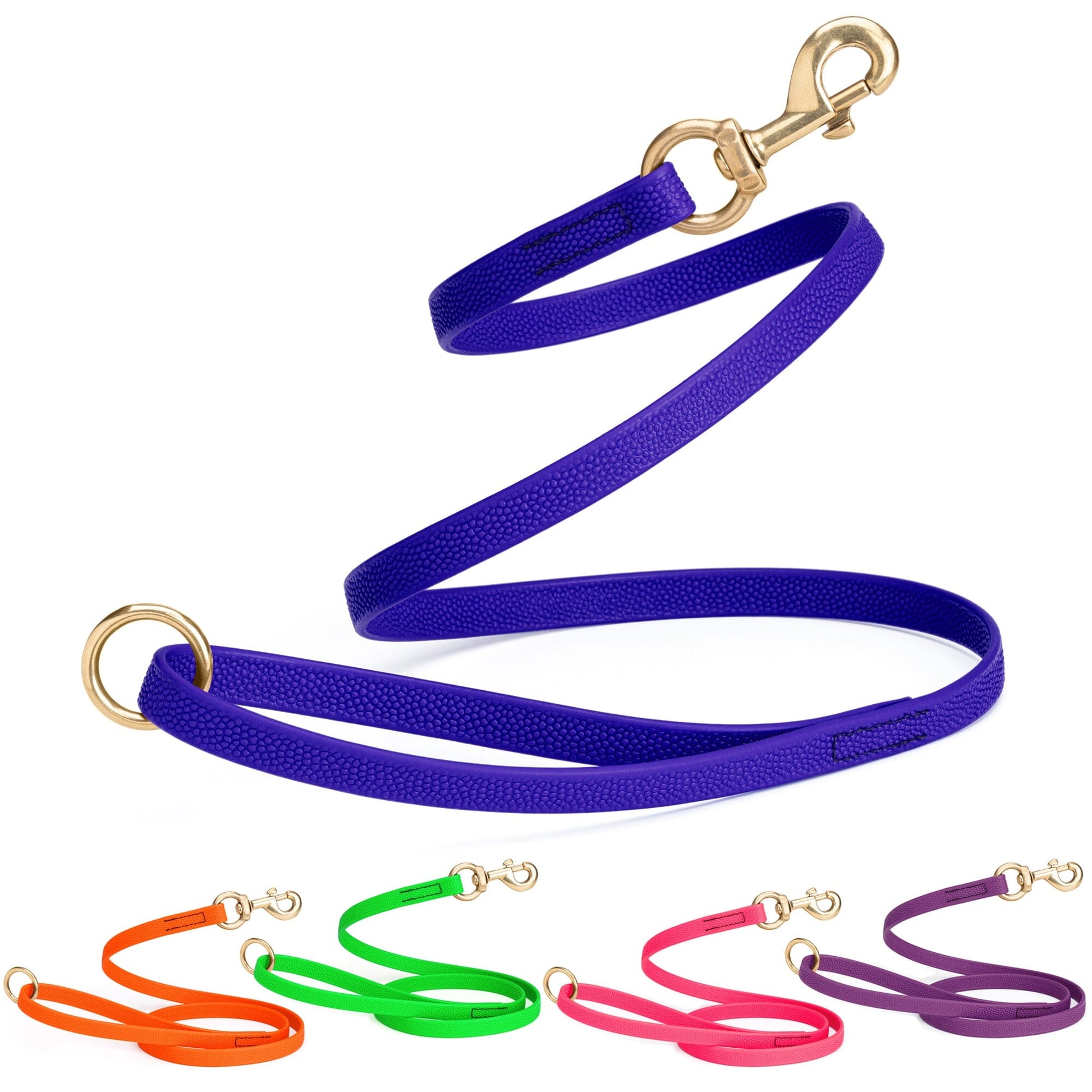 Viper Pebble Emboss BioThane Dog Leash with Solid Brass Hardware Dog Leashes Dogline