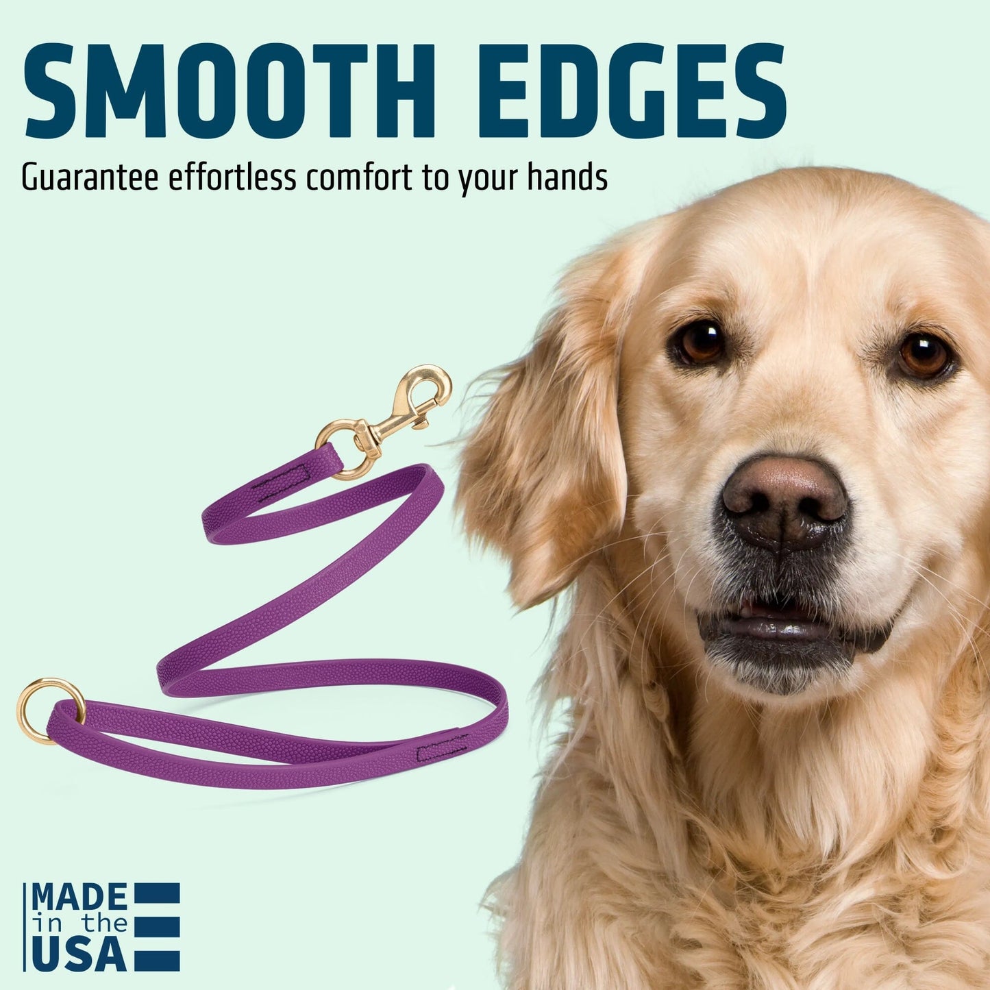 Viper Pebble Emboss BioThane Dog Leash with Solid Brass Hardware Dog Leashes Dogline
