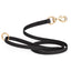 Viper Pebble Emboss BioThane Dog Leash with Solid Brass Hardware Black Dog Leashes Dogline