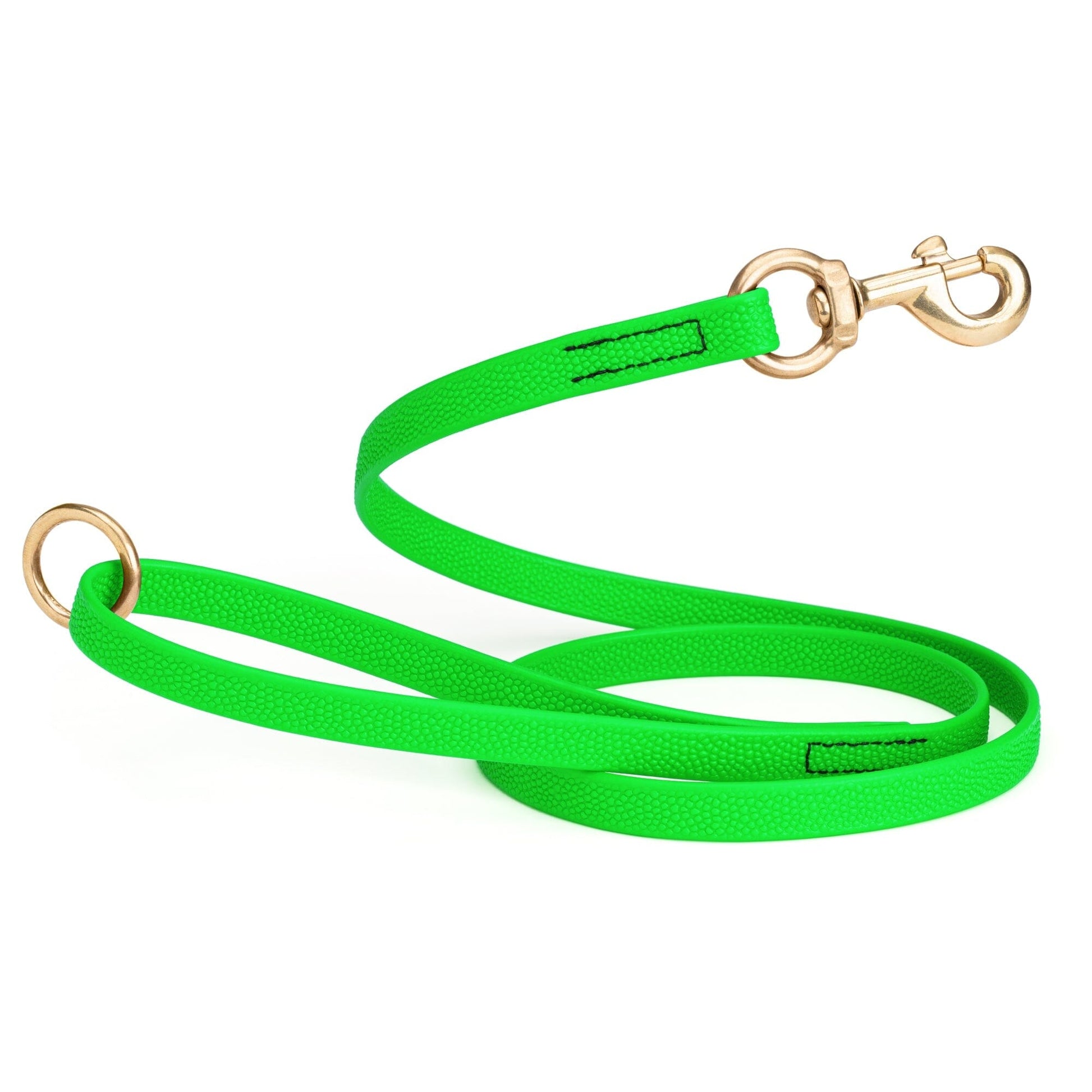 Viper Pebble Emboss BioThane Dog Leash with Solid Brass Hardware Tropical Green Leashes, Biothane Dog Leads Dogline