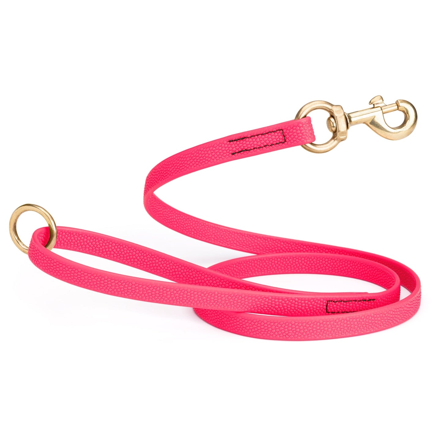 Viper Pebble Emboss BioThane Dog Leash with Solid Brass Hardware Hot Pink Dog Leashes Dogline