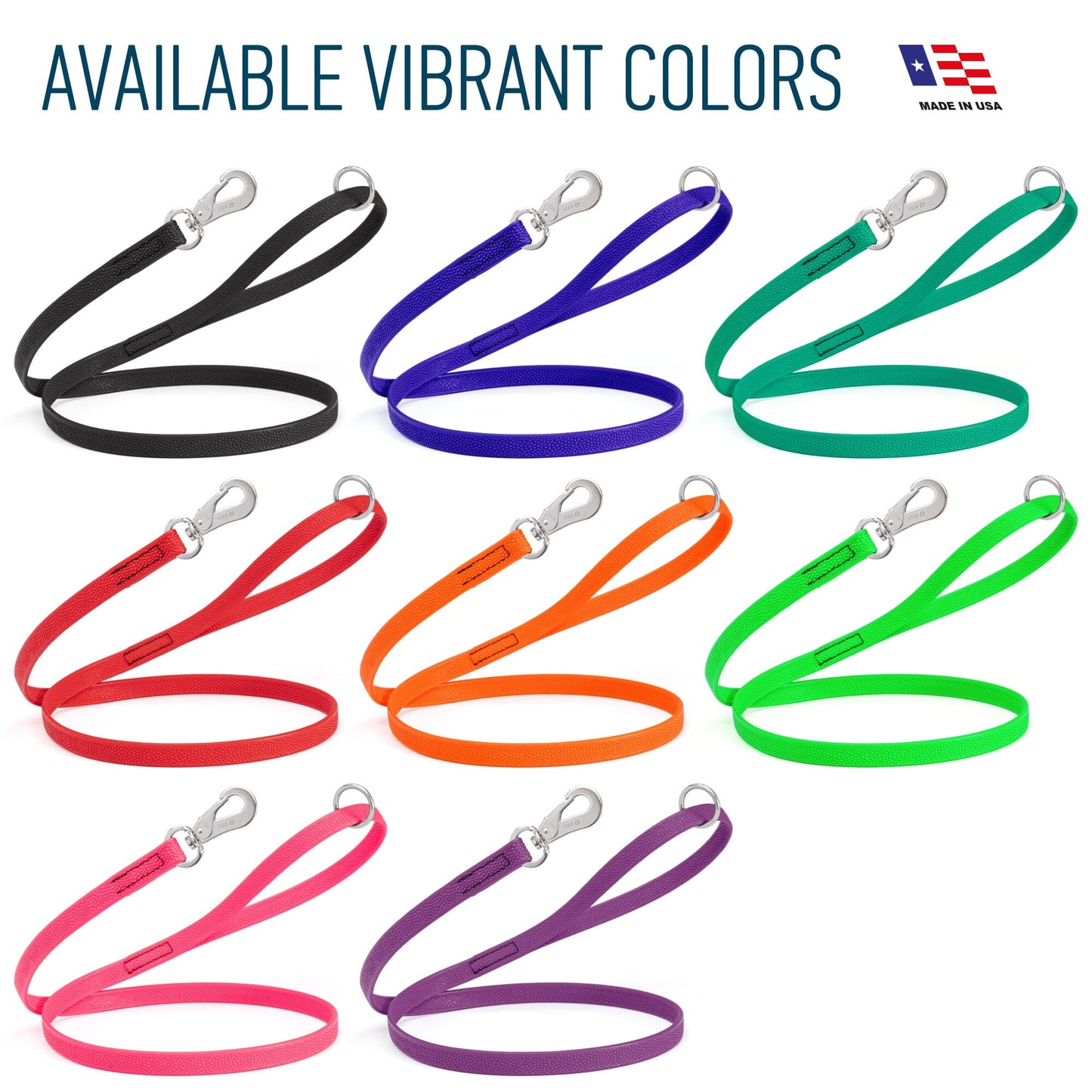 Viper Pebble Emboss Biothane Dog Leash with SPRENGER Stainless Steel Hook Dog Leashes Dogline