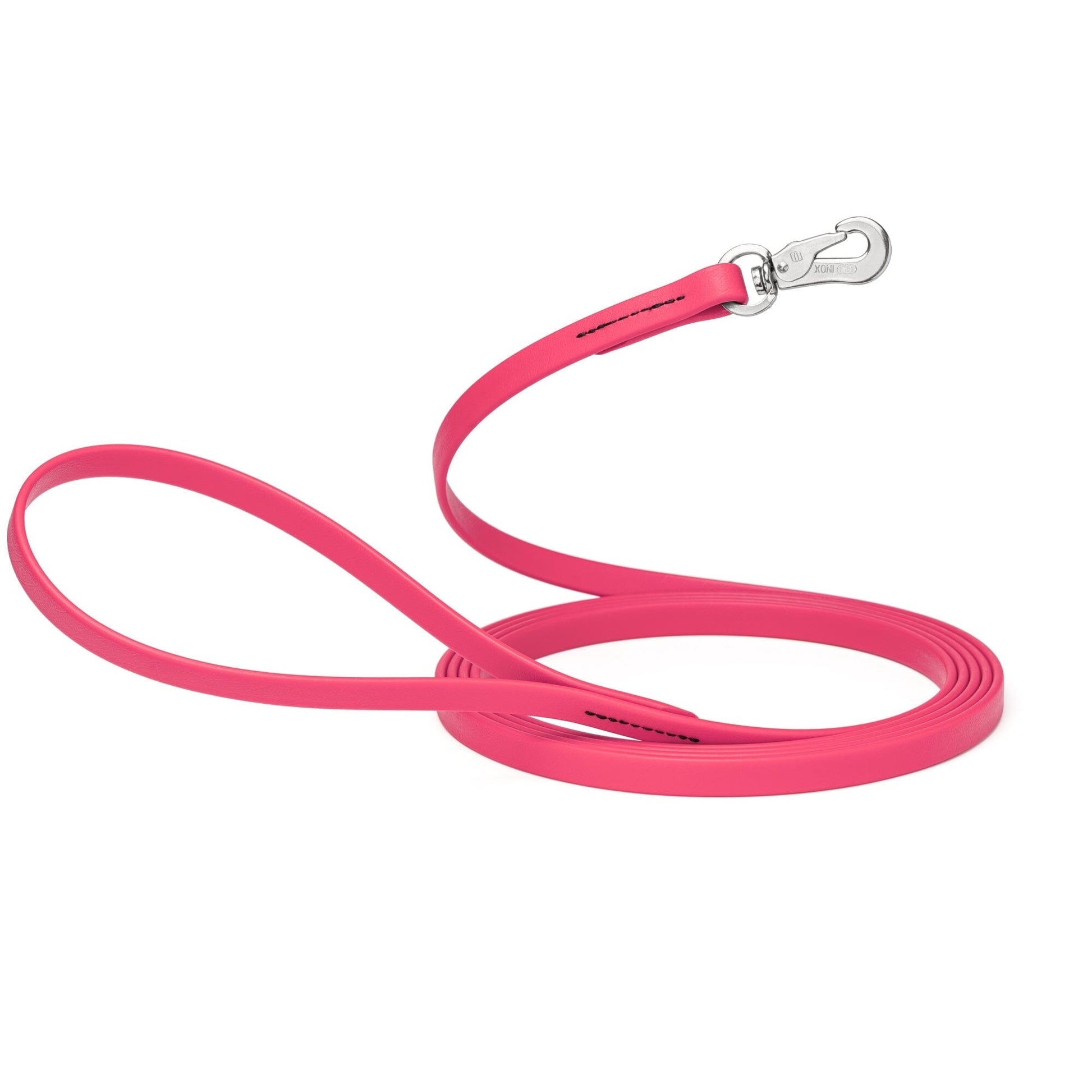 Viper Long Line 10 ft Biothane Dog Lead with SPRENGER Stainless Steel Hook Passionfruit Pink 1 2" Dog Leashes Dogline