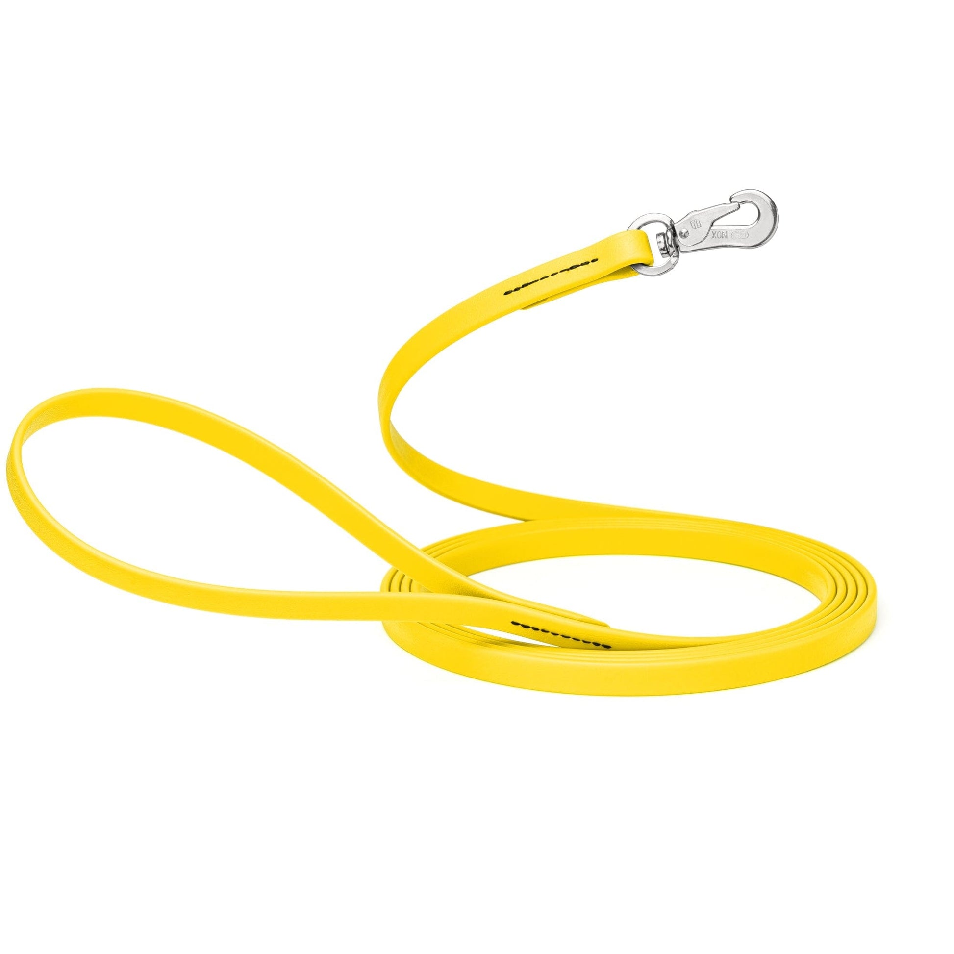 Viper Long Line 15 ft Biothane Dog Lead with SPRENGER Stainless Steel Hook Lemon Yellow 1 2" Dog Leashes Dogline