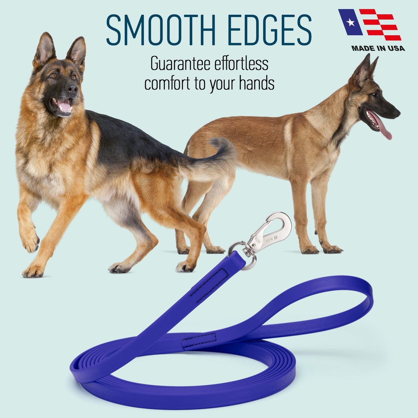 Viper Long Line 10 ft Biothane Dog Lead with SPRENGER Stainless Steel Hook Dog Leashes Dogline