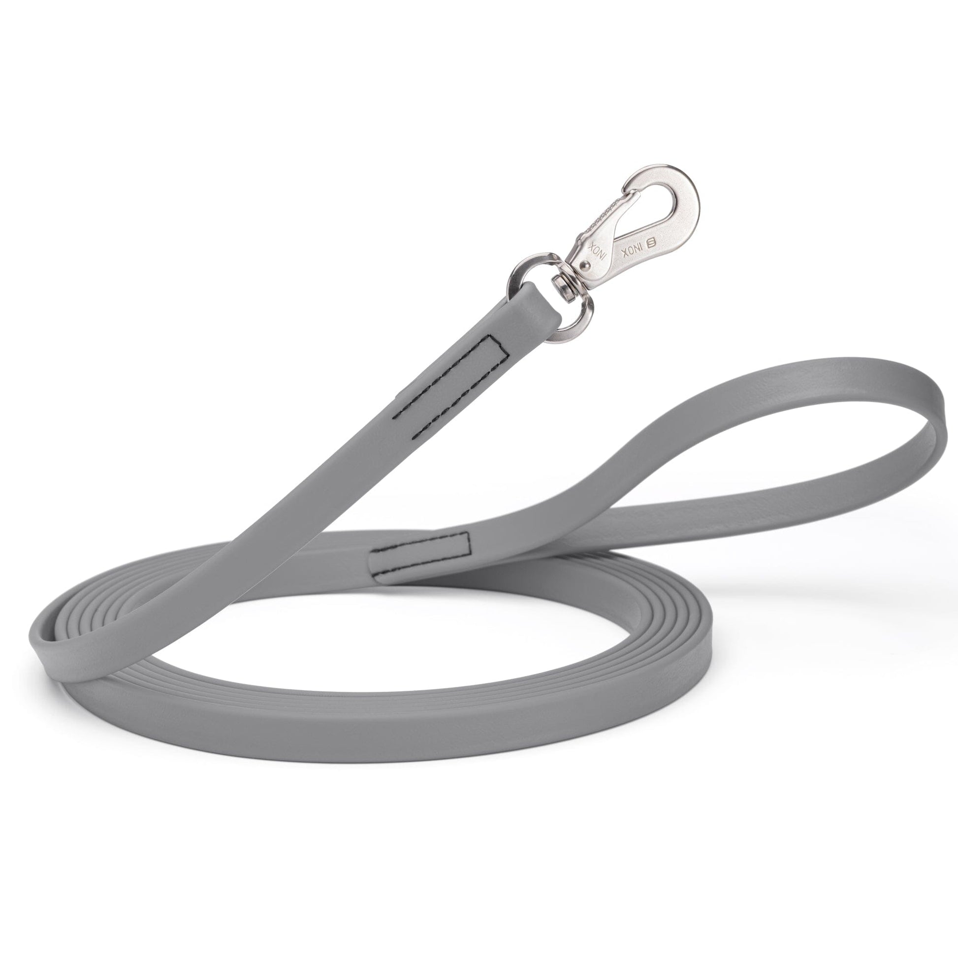 Viper Long Line 10 ft Biothane Dog Lead with SPRENGER Stainless Steel Hook Battleship Gray Dog Leashes Dogline