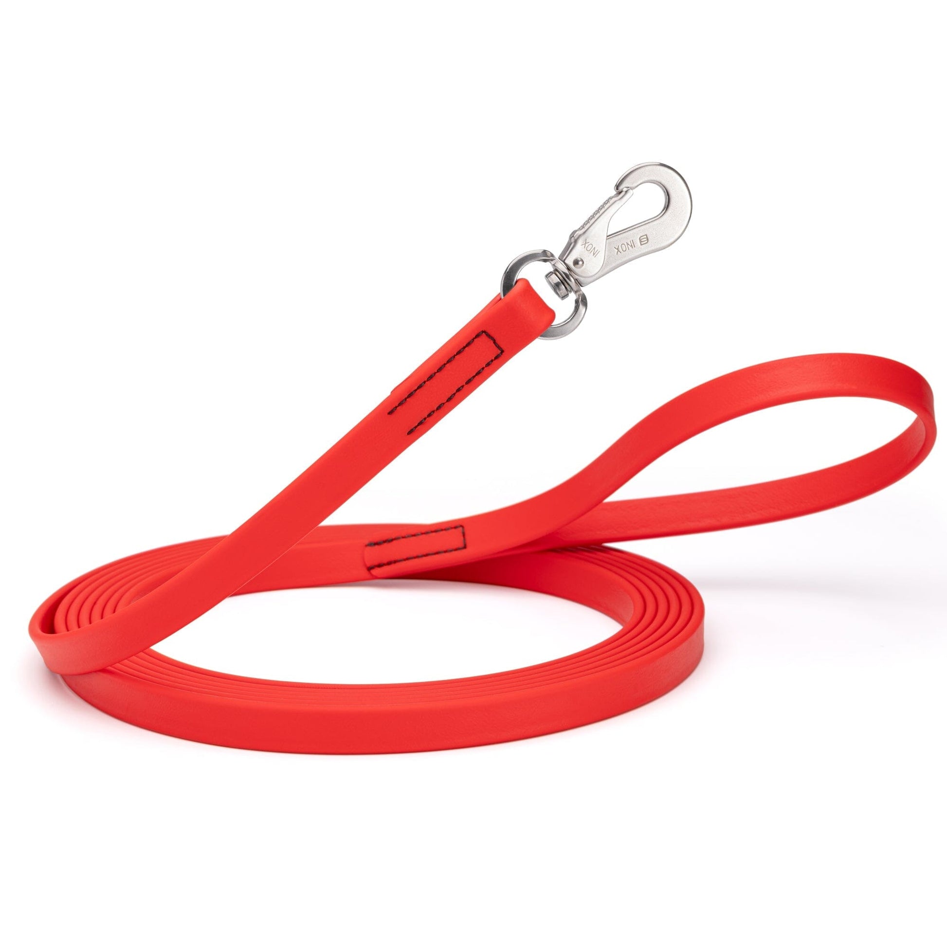 Viper Long Line 10 ft Biothane Dog Lead with SPRENGER Stainless Steel Hook Cherry Red Dog Leashes Dogline