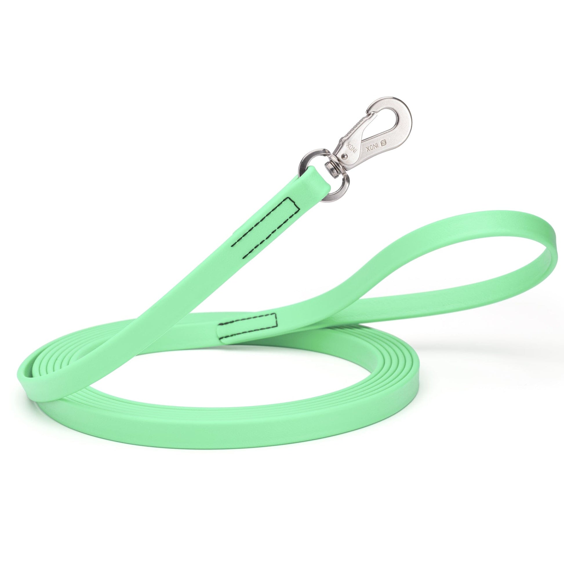Viper Long Line 10 ft Biothane Dog Lead with SPRENGER Stainless Steel Hook Sea Foam Green Dog Leashes Dogline