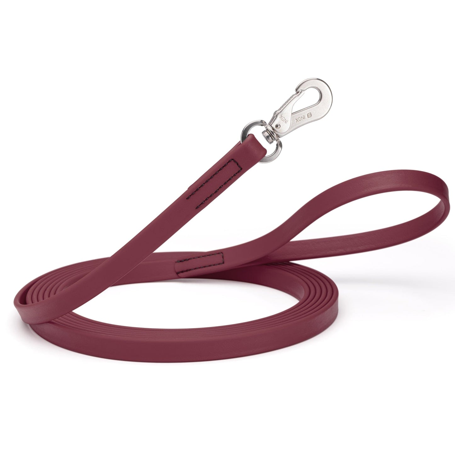 Viper Long Line 15 ft Biothane Dog Lead with SPRENGER Stainless Steel Hook Merlot Burgundy Dog Leashes Dogline