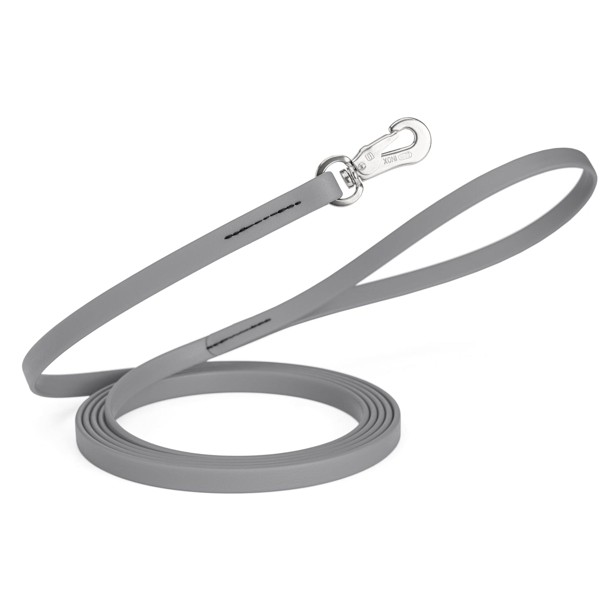 Viper Long Line 33 ft Biothane Dog Lead with SPRENGER Stainless Steel Hook Battleship Gray 1 2" Dog Leashes Dogline