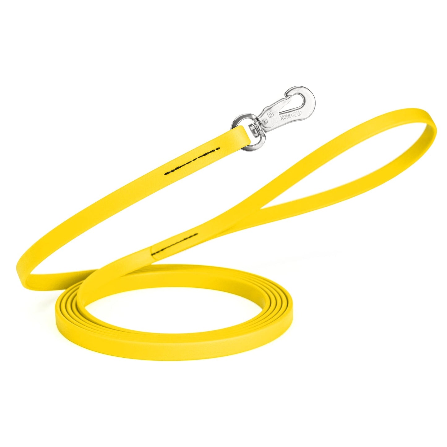 Viper Long Line 33 ft Biothane Dog Lead with SPRENGER Stainless Steel Hook Lemon Yellow 1 2" Dog Leashes Dogline