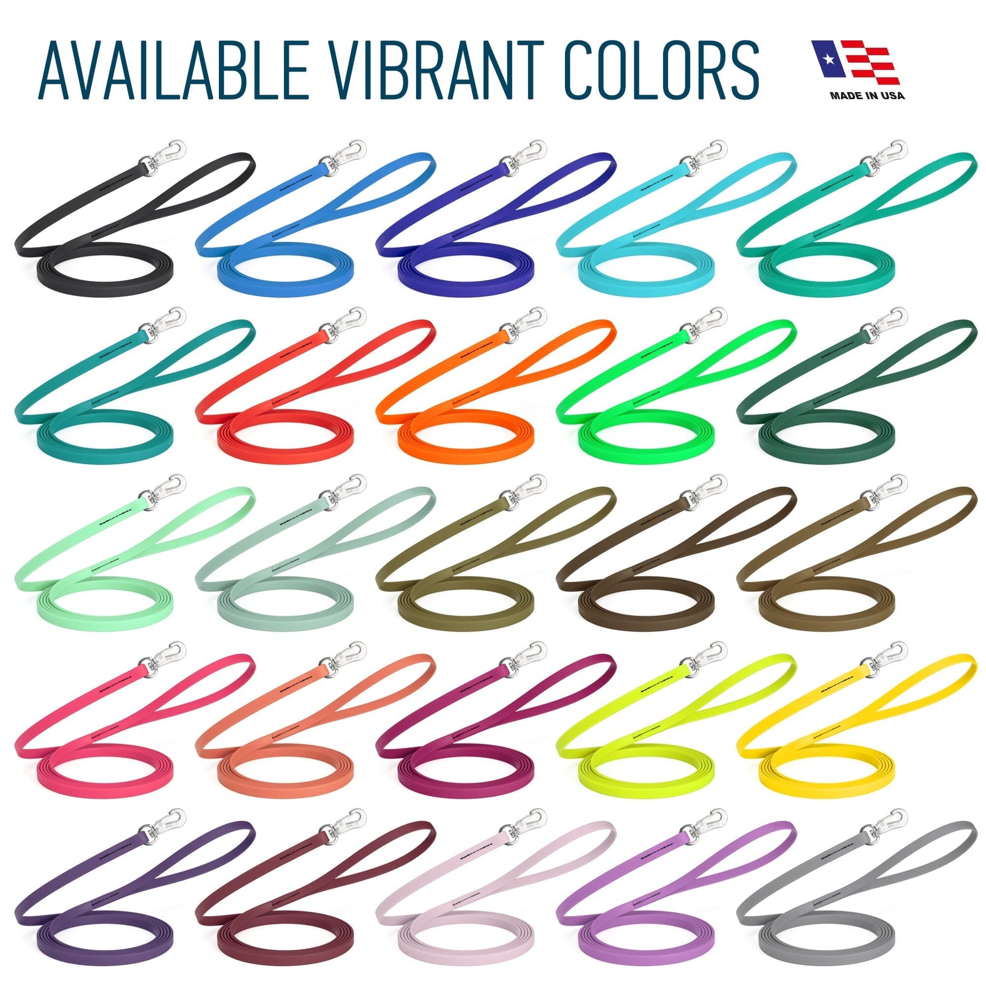 Viper Long Line 33 ft Biothane Dog Lead with SPRENGER Stainless Steel Hook Dog Leashes Dogline