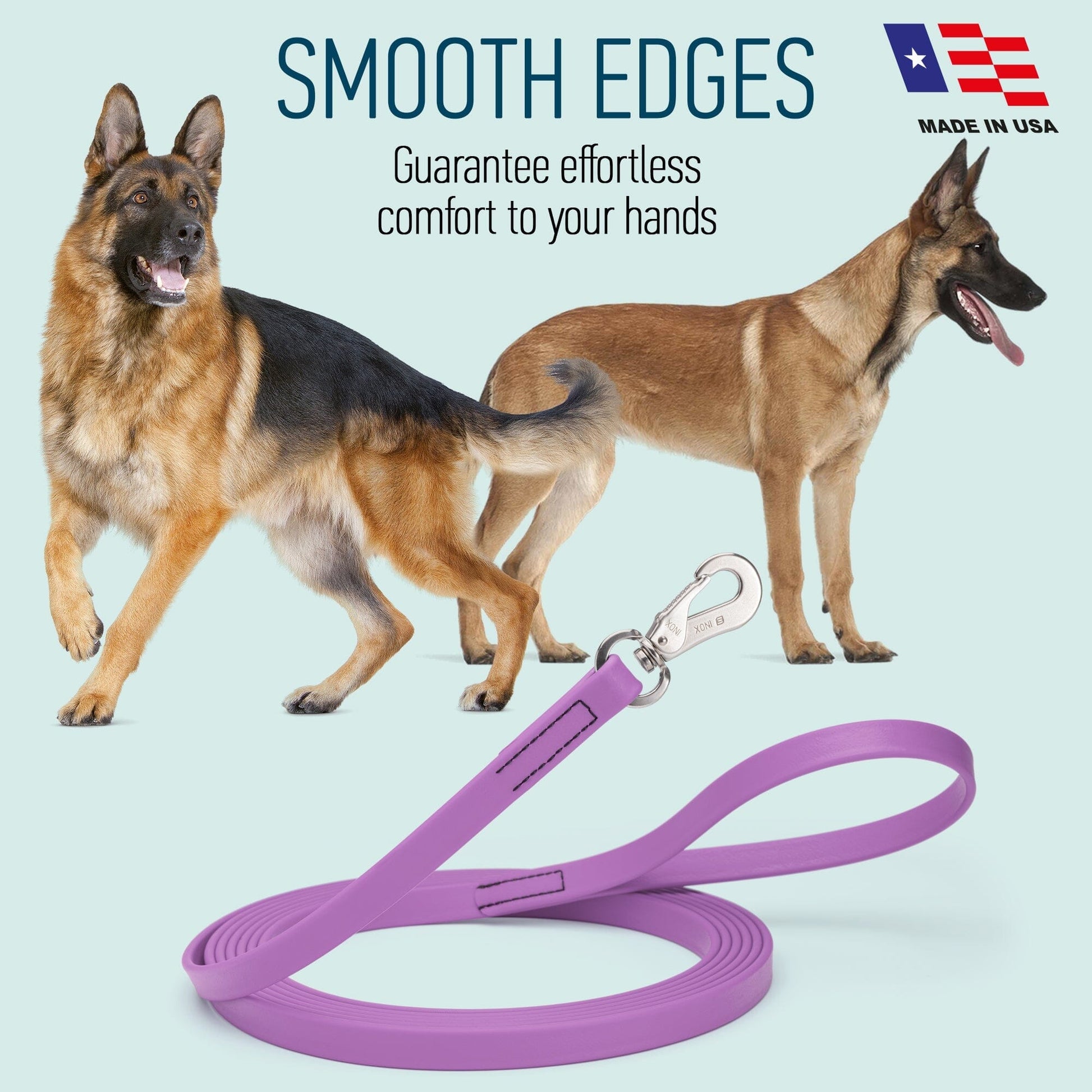 Viper Long Line 20 ft Biothane Dog Lead with SPRENGER Stainless Steel Hook Dog Leashes Dogline