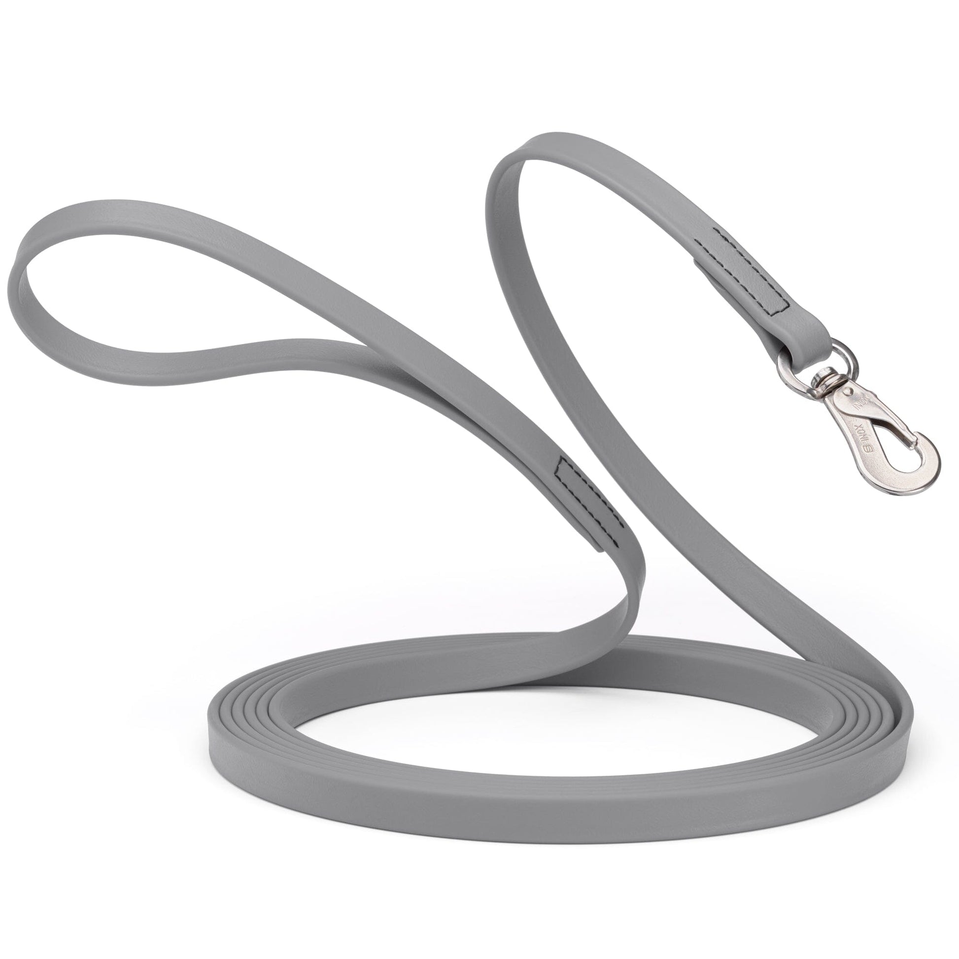 Viper Long Line 33 ft Biothane Dog Lead with SPRENGER Stainless Steel Hook Battleship Gray Dog Leashes Dogline