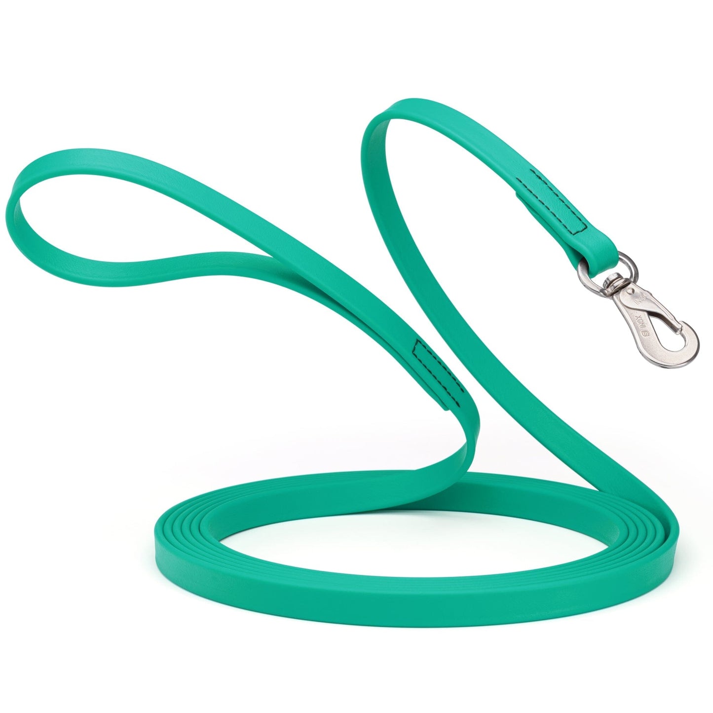 Viper Long Line 33 ft Biothane Dog Lead with SPRENGER Stainless Steel Hook Teal Dog Leashes Dogline