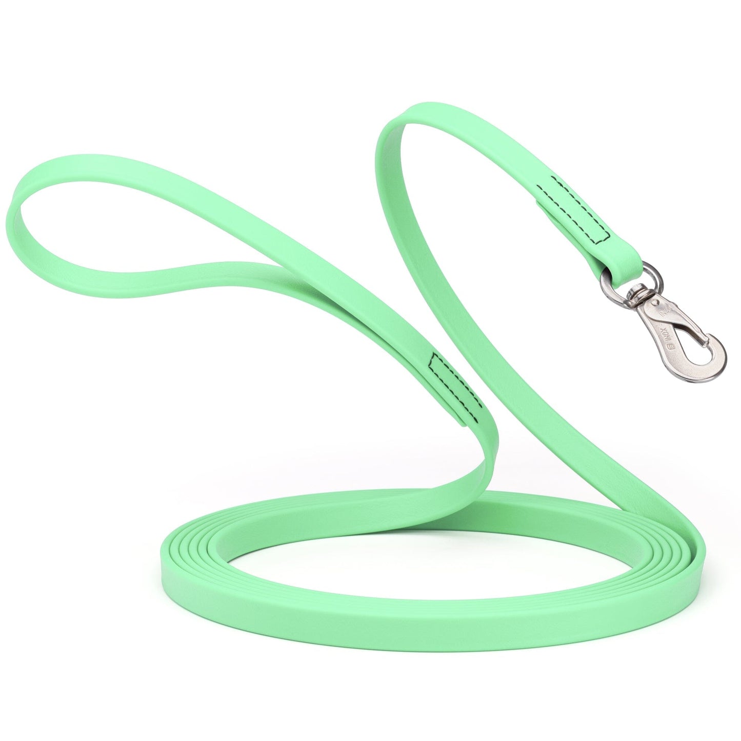 Viper Long Line 20 ft Biothane Dog Lead with SPRENGER Stainless Steel Hook Sea Foam Green Dog Leashes Dogline