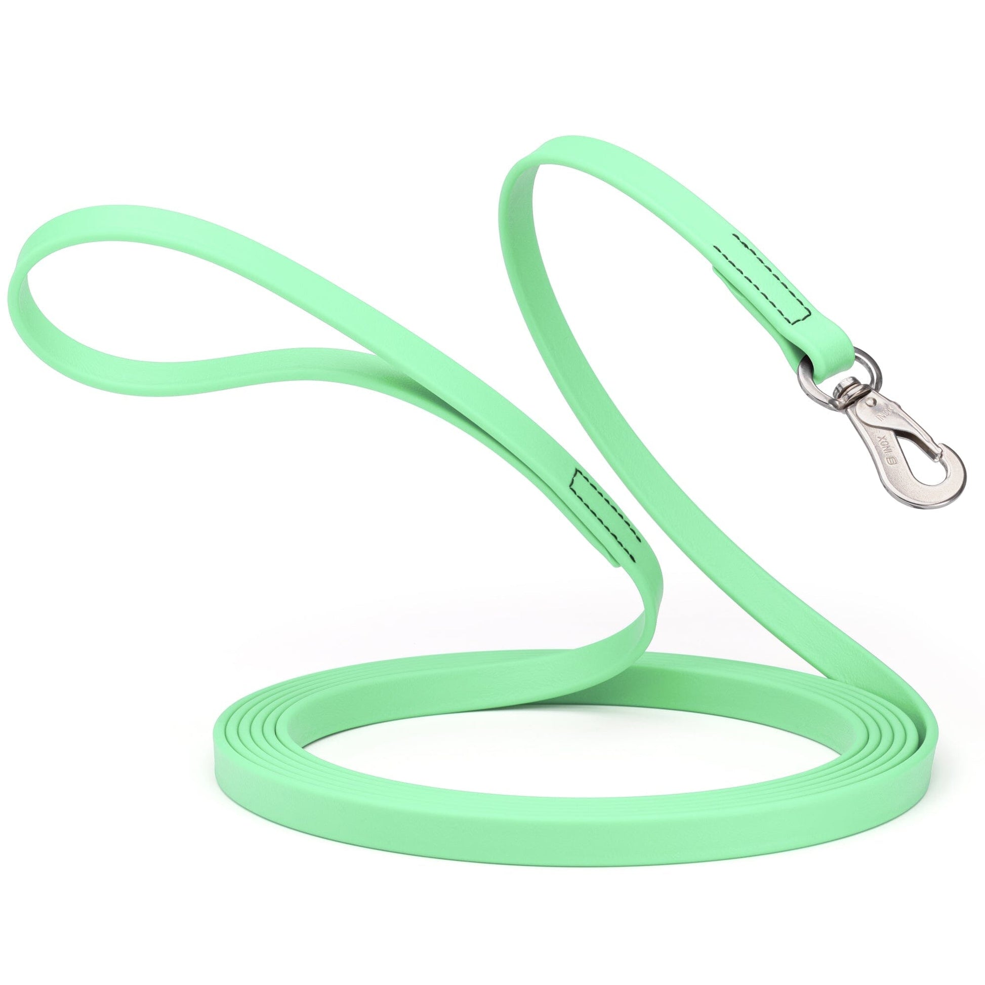Viper Long Line 20 ft Biothane Dog Lead with SPRENGER Stainless Steel Hook Sea Foam Green Dog Leashes Dogline