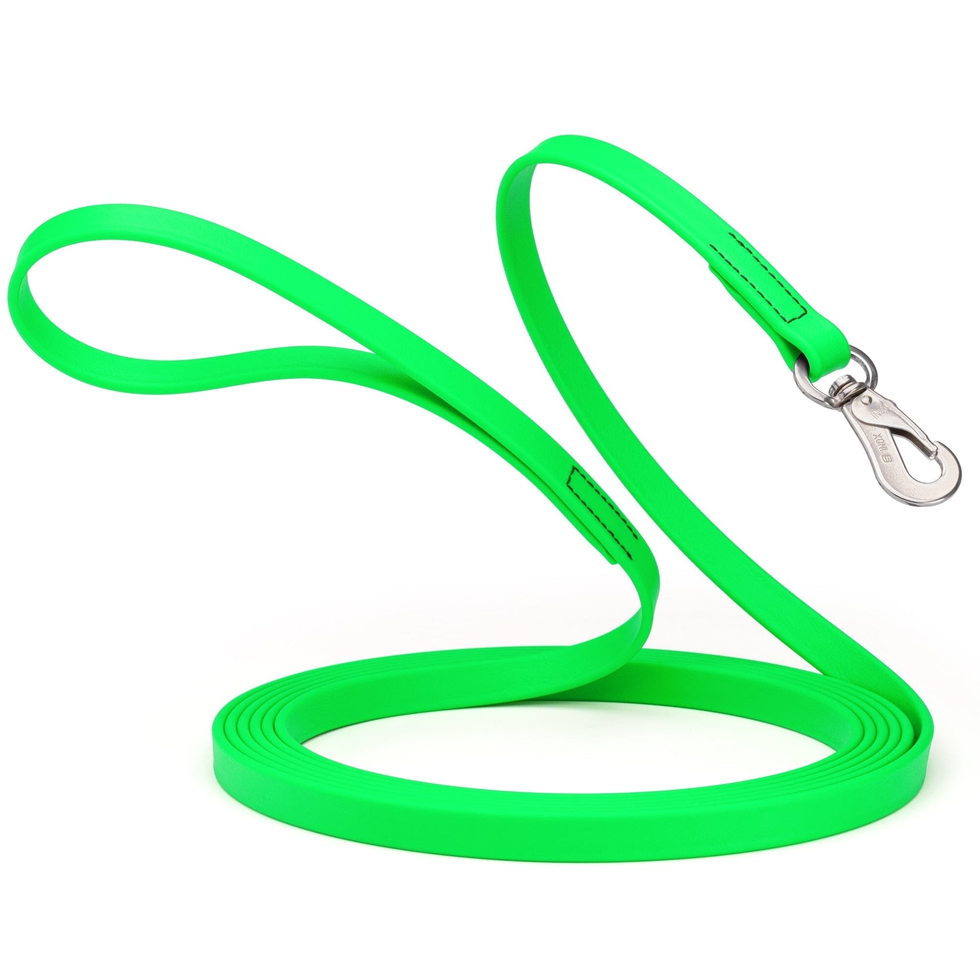 Viper Long Line 33 ft Biothane Dog Lead with SPRENGER Stainless Steel Hook Tropical Green Dog Leashes Dogline