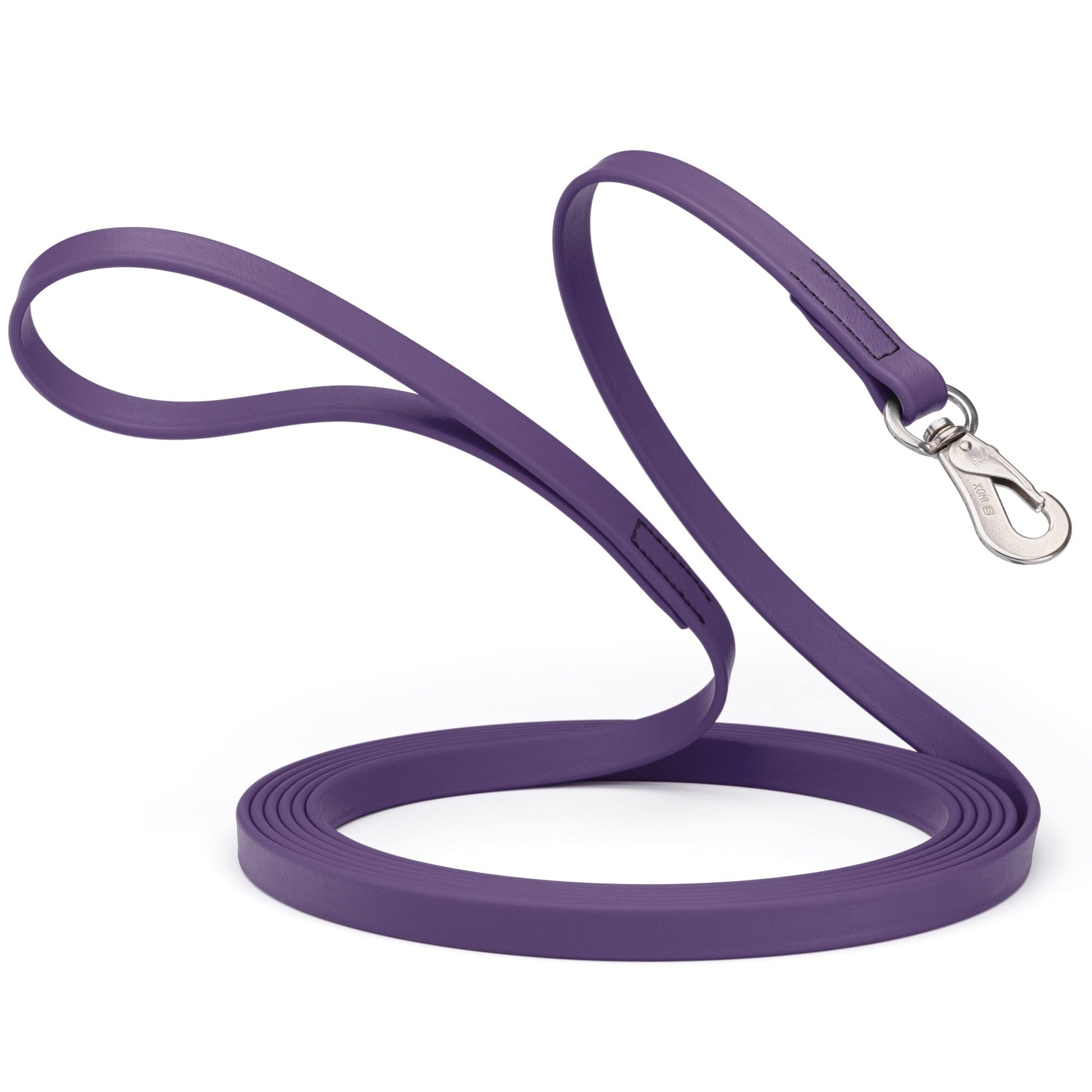 Viper Long Line 33 ft Biothane Dog Lead with SPRENGER Stainless Steel Hook Violet Purple Dog Leashes Dogline