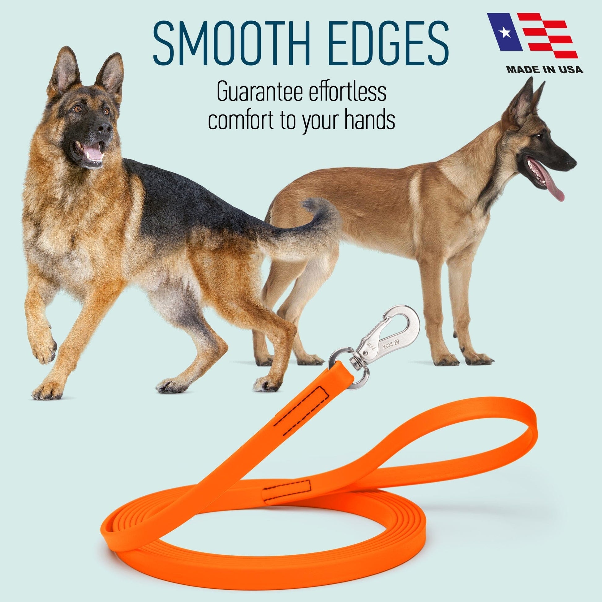 Viper Long Line 33 ft Biothane Dog Lead with SPRENGER Stainless Steel Hook Dog Leashes Dogline