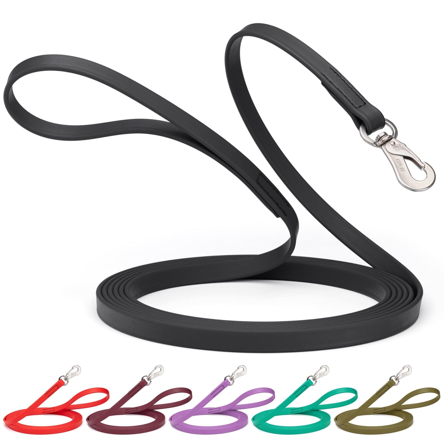 Viper Long Line 33 ft Biothane Dog Lead with SPRENGER Stainless Steel Hook Dog Leashes Dogline