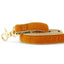 Antique Gold Velvet Dog Leash 2 Hounds Design