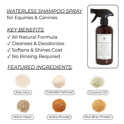 Waterless Shampoo Spray for Dogs & Horses The Hoof & Paw Co.