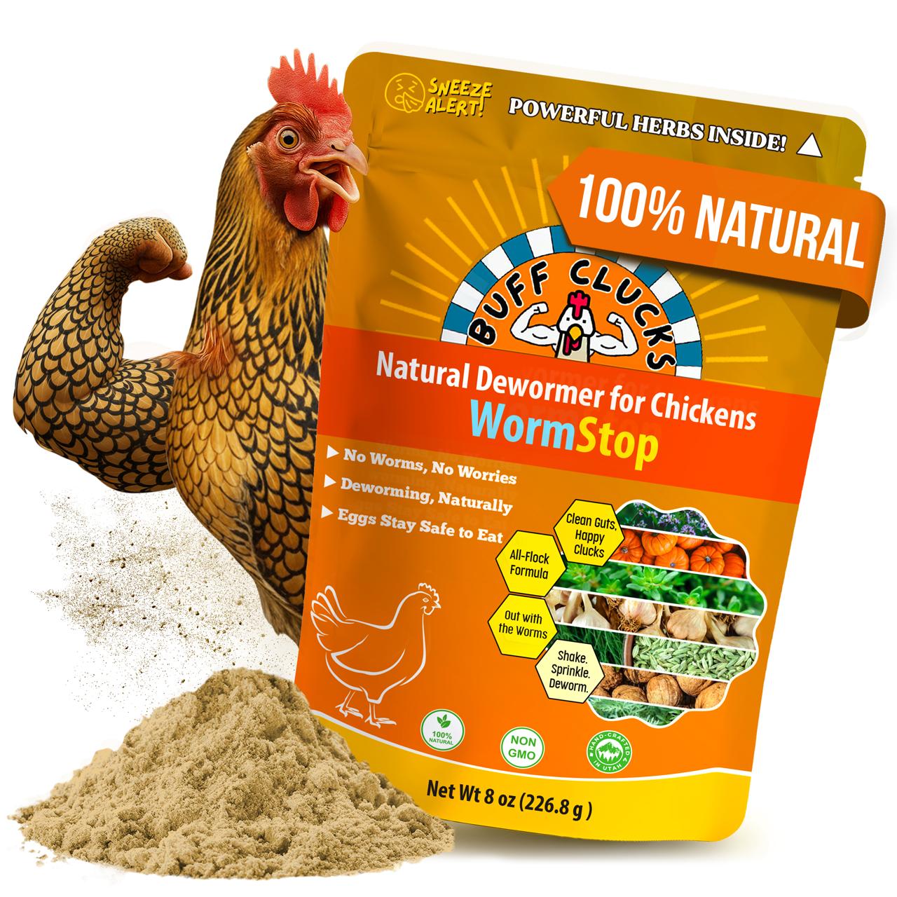 WormStop – Natural Dewormer for Chickens Buff Clucks