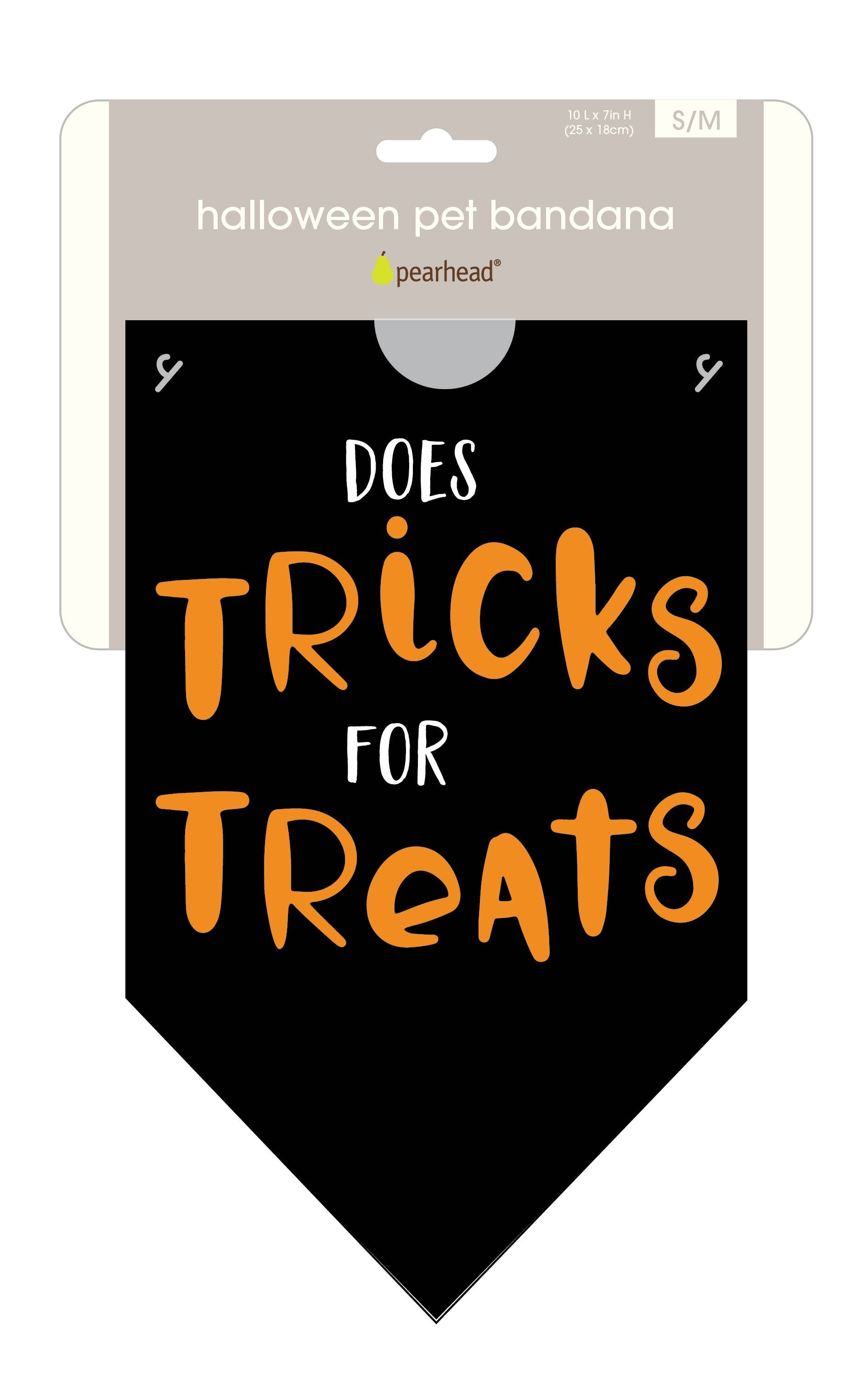 Pearhead Tricks Bandana Black S/M Dog Bandana Pet Palette Distribution