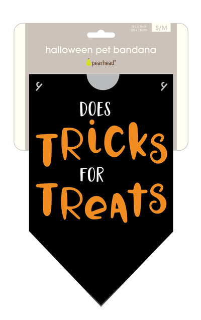 Pearhead Tricks Bandana Black S/M Dog Bandana Pet Palette Distribution