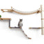The Expedition - Cat Jungle Gym Wall System Natural Bamboo Charcoal Gray Canvas Planter Cat Condo Catastrophic Creations