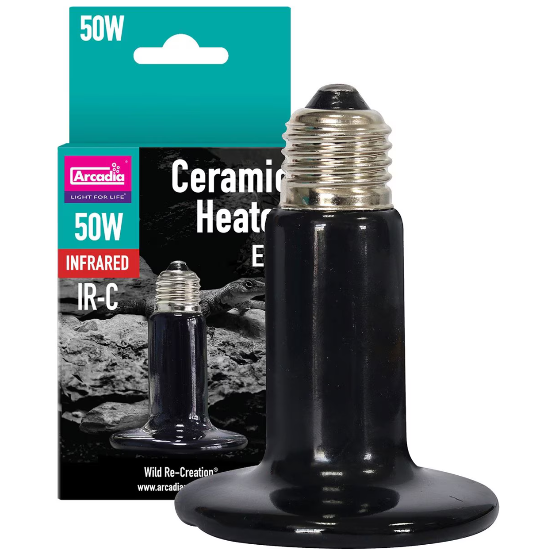 Arcadia Ceramic Heat Emitter Bulbs 50W Heating ReptiChip LLC