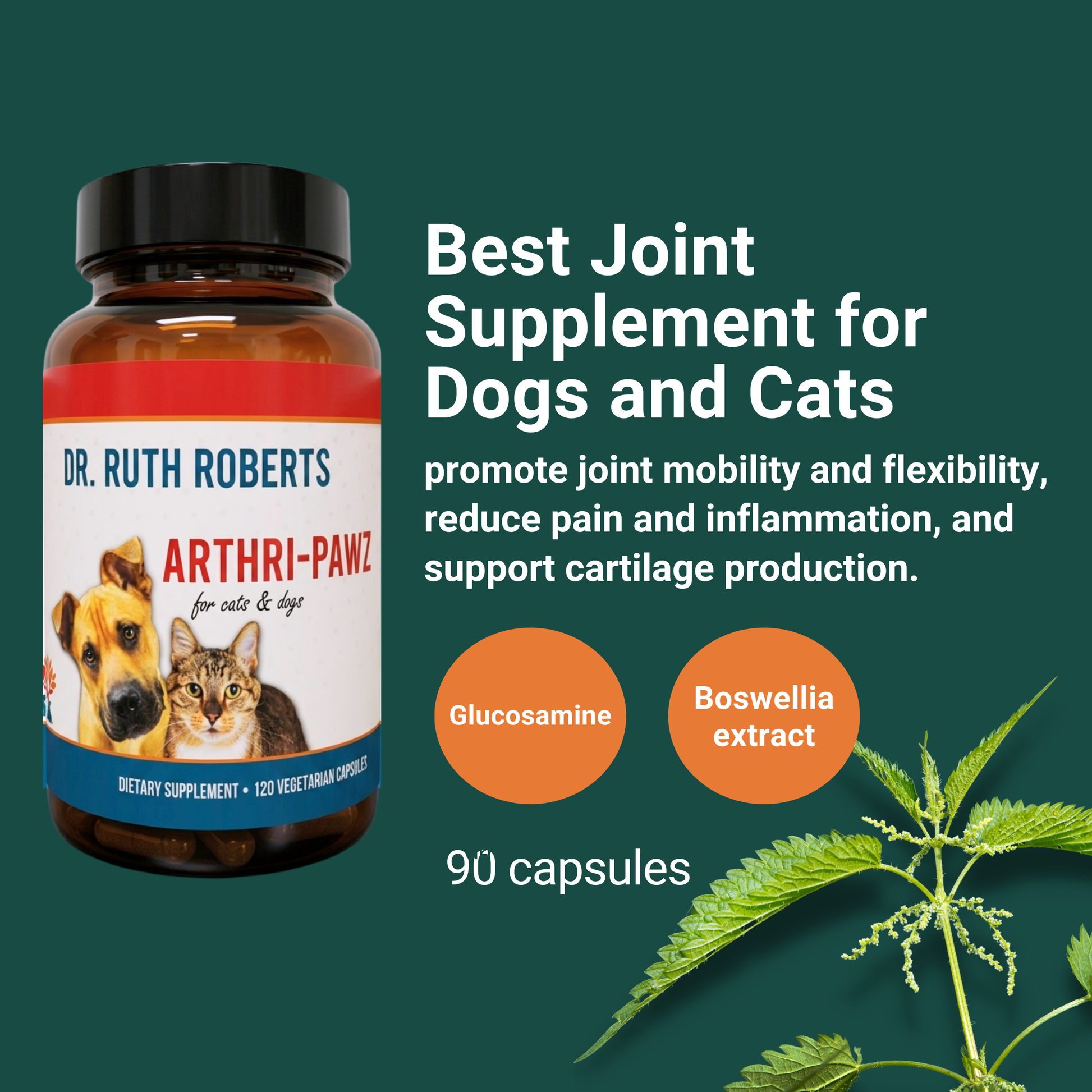 Arthri-Pawz – with Glucosamine for Cats and Dogs Joint Support Dr. Ruth Roberts