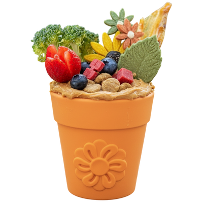 Large Flower Pot eCup Dog Treat Dispenser | Durable USA-Made Enrichment Toy | SodaPup Rubber Dog Toys SodaPup/True Dogs, LLC