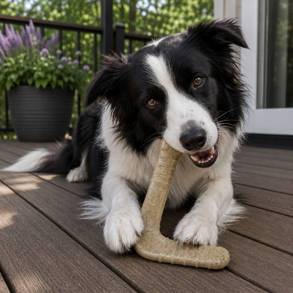 Hockey Stick Nylon Dog Chew Toy - Ultra-Durable for Aggressive Chewers USA Nylon Dog Toys SodaPup/True Dogs, LLC