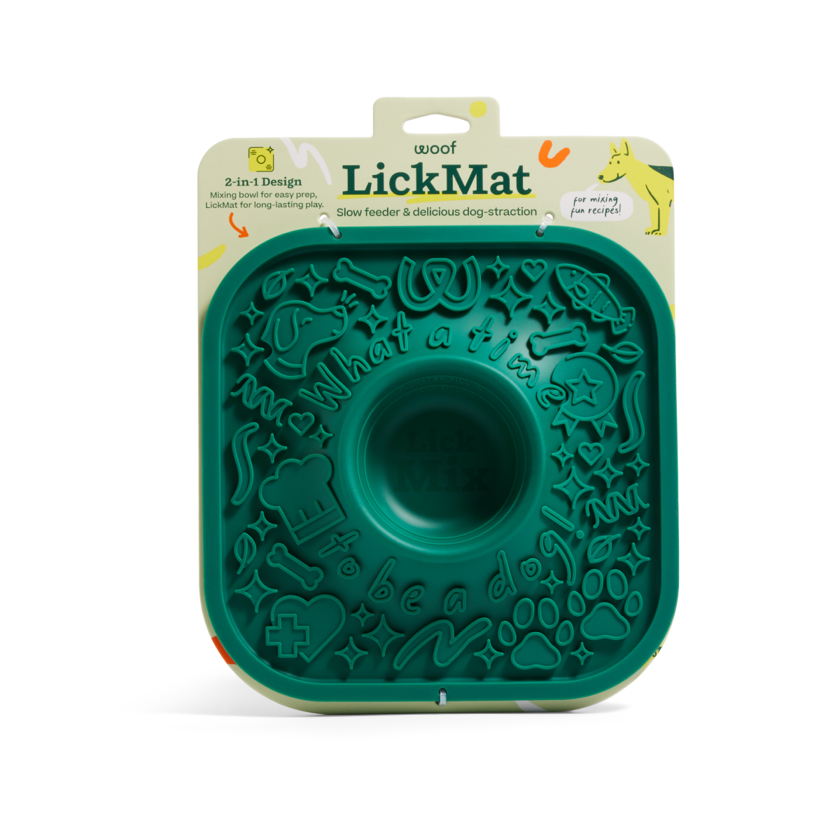 LickMat Green Woof