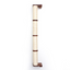 Wall Mounted Cat Climbing Pole - Sisal English Chestnut Bamboo 4-Tier No Leaf Shelf Cat Scratcher Catastrophic Creations