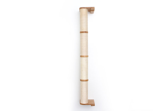 Wall Mounted Cat Climbing Pole - Sisal Natural Bamboo 4-Tier No Leaf Shelf Cat Scratcher Catastrophic Creations