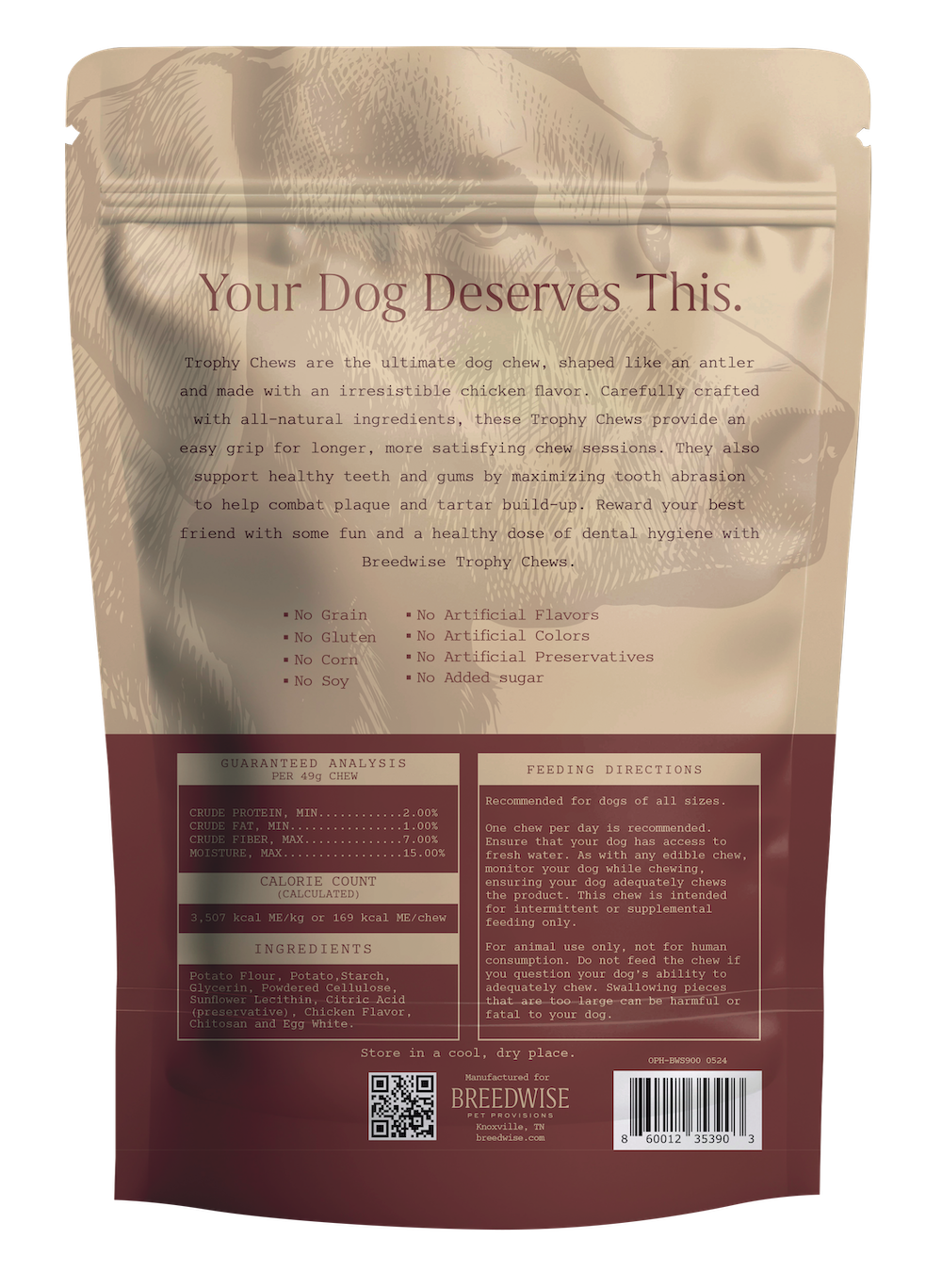 Trophy Chews™ Antler-Shaped Dental Treats Dog Treat Breedwise Pet Provisions
