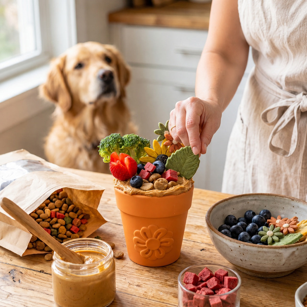 Large Flower Pot eCup Dog Treat Dispenser | Durable USA-Made Enrichment Toy | SodaPup Rubber Dog Toys SodaPup/True Dogs, LLC