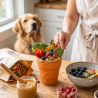 Large Flower Pot eCup Dog Treat Dispenser | Durable USA-Made Enrichment Toy | SodaPup Rubber Dog Toys SodaPup/True Dogs, LLC